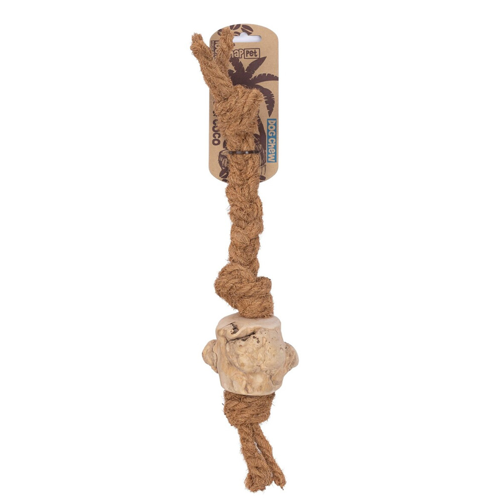 Happet Szarpak Kokosowy dla Psa z Drzewa Kawowego L 45cm